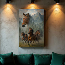Load image into Gallery viewer, Galloping Horse Double Exposure Wall Art