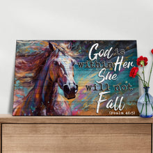 Load image into Gallery viewer, God Is Within Her She Will Not Fall Psalm 46:5 Faith Sign V