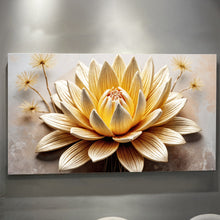 Load image into Gallery viewer, Golden Lotus Minimalist Abstract Wall Art II