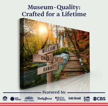 Load image into Gallery viewer, To The Woods Family Names Sign