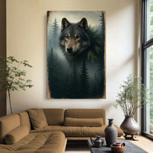 Load image into Gallery viewer, Wolf Double Exposure Wall Art V