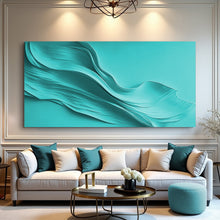 Load image into Gallery viewer, Turquoise Minimalist Wall Art