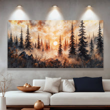 Load image into Gallery viewer, Rustic Forest Sunset Wall Art