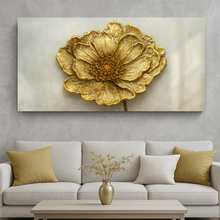 Load image into Gallery viewer, Golden Dandelion Minimalist Abstract Wall Art VI