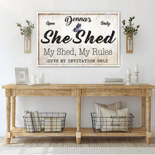 Load image into Gallery viewer, Personalized She Shed Sign XIX