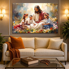 Load image into Gallery viewer, Jesus With Children Faith Wall Art IX