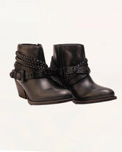 Load image into Gallery viewer, Loyal West Marlene Ankle Booties In Calfskin - Raven