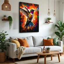Load image into Gallery viewer, Humming Bird Abstract Wall Art