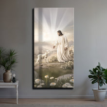 Load image into Gallery viewer, Jesus Protects The Lamb From Wolves Faith Wall Art XII