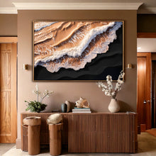 Load image into Gallery viewer, Amber Ocean Waves Wall Art