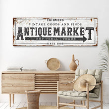 Load image into Gallery viewer, Vintage Antique Market Sign II