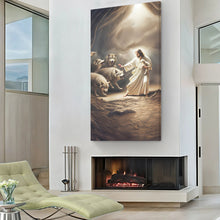 Load image into Gallery viewer, Jesus Protects The Lamb From Wolves Faith Wall Art VII