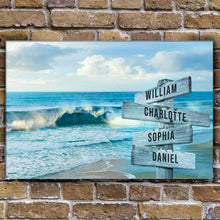 Load image into Gallery viewer, Family Names Beach Sign