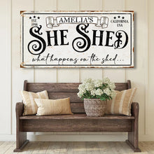 Load image into Gallery viewer, Personalized She Shed Sign IV