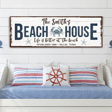 Load image into Gallery viewer, Personalized Beach House Sign