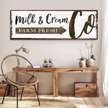 Load image into Gallery viewer, Farm Fresh Milk And Cream Co Sign