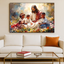 Load image into Gallery viewer, Jesus With Children Faith Wall Art VIII