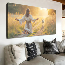 Load image into Gallery viewer, Jesus Protects The Lamb From Wolves Faith Wall Art IX