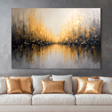 Load image into Gallery viewer, Golden Reflections Abstract Wall Art