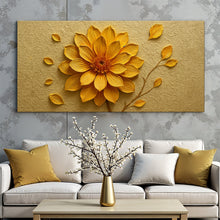 Load image into Gallery viewer, Golden Dandelion Minimalist Abstract Wall Art IV