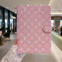 Load image into Gallery viewer, Elegant Monogram Canvas Flip Cover Apple iPad Protective Leather Case
