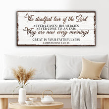 Load image into Gallery viewer, The Steadfast Love Of The Lord Lamentations 3:22-23 Faith Sign III