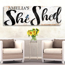Load image into Gallery viewer, Personalized She Shed Sign VIII