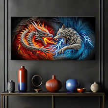 Load image into Gallery viewer, 3D Dragon and Wolf Wall Art II