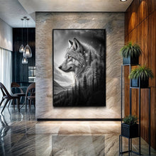 Load image into Gallery viewer, Wolf Double Exposure Wall Art II