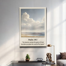 Load image into Gallery viewer, Psalm 19:1 - The Heavens Declare The Glory of God Faith Sign