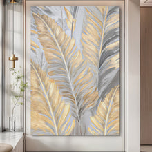Load image into Gallery viewer, Luxury Gold and Silver Leaf Wall Art