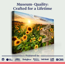 Load image into Gallery viewer, Sunflower Field Family Names Sign