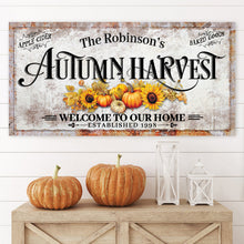 Load image into Gallery viewer, Family Autumn Harvest Thanksgiving Sign II