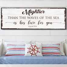 Load image into Gallery viewer, Mightier Than the Waves of the Sea Psalm 93:4 Faith Sign