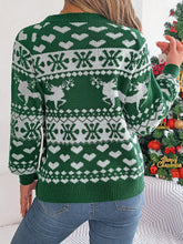 Load image into Gallery viewer, Christmas Element Round Neck Long Sleeve Sweater