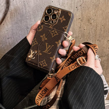 Load image into Gallery viewer, Advanced leather iPhone Case With Wallet And Strap Brown