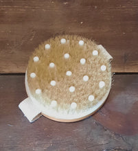 Load image into Gallery viewer, Round Palm Body Brush w/ Natural Bristles &amp; Massage Nodules