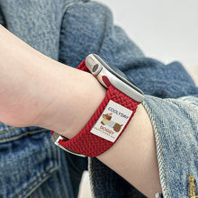 Load image into Gallery viewer, Good Luck Dachshund series Red knitted elastic Apple Watch strap