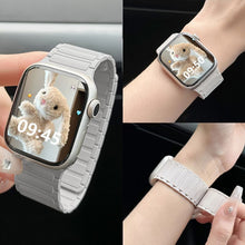Load image into Gallery viewer, Glacier Grey integrated ceramic Apple Watch strap