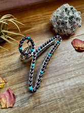 Load image into Gallery viewer, New Style - Turquoise/ faux pearl mix Hair Clips