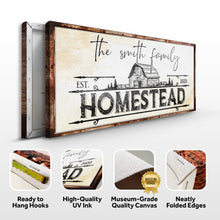 Load image into Gallery viewer, Family Vintage Rust Homestead Sign