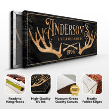 Load image into Gallery viewer, Personalized Family Antler Sign II
