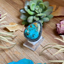 Load image into Gallery viewer, MJ Turquoise Ring – Sterling Silver Adjustable Band