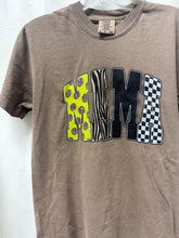 Load image into Gallery viewer, Lime Green Leopard 8 Ball Mama – Espresso Comfort Colors Tee