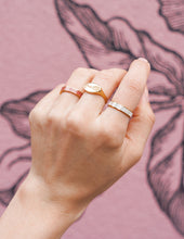 Load image into Gallery viewer, White Enamel Heart of God Ring