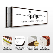 Load image into Gallery viewer, Family Home Coordinates Sign