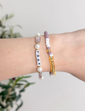 Load image into Gallery viewer, Pray Pearl Letter Bracelet