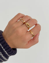 Load image into Gallery viewer, Stacked Cross Gem Ring