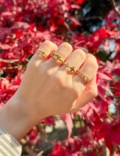 Load image into Gallery viewer, Stacked Cross Gem Ring