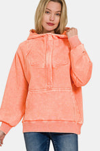 Load image into Gallery viewer, Zenana Acid Wash Fleece Kangaroo Hoodie